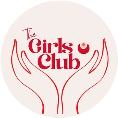 The Girls&rsquo; Club logo: two hands holding the words The Girls Club